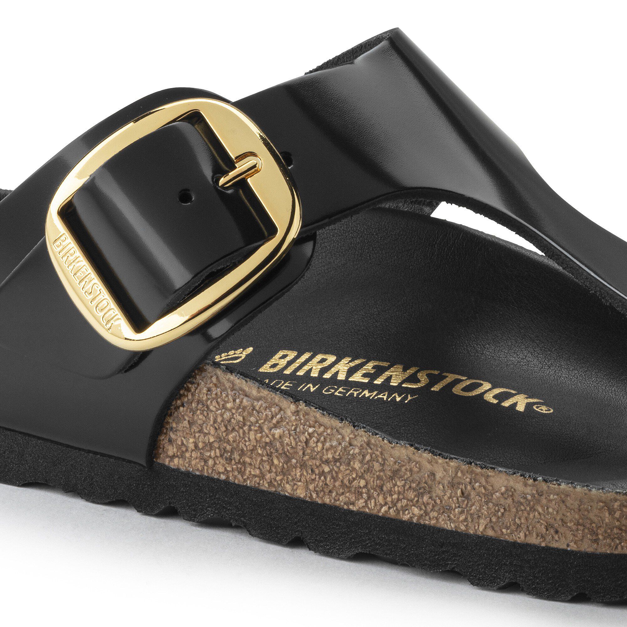 Gizeh Big Buckle Pelle Naturale Lucida