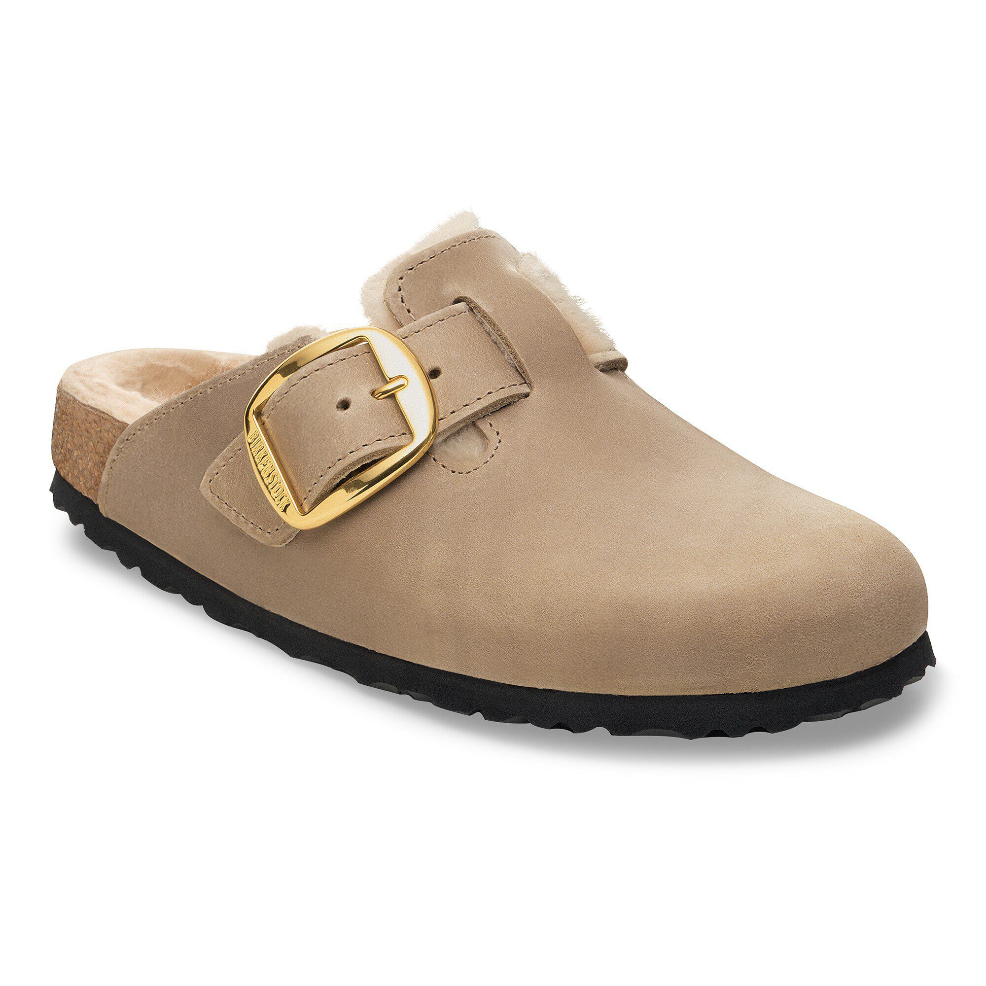 Boston Big Buckle Shearling Pelle Naturale Oliata