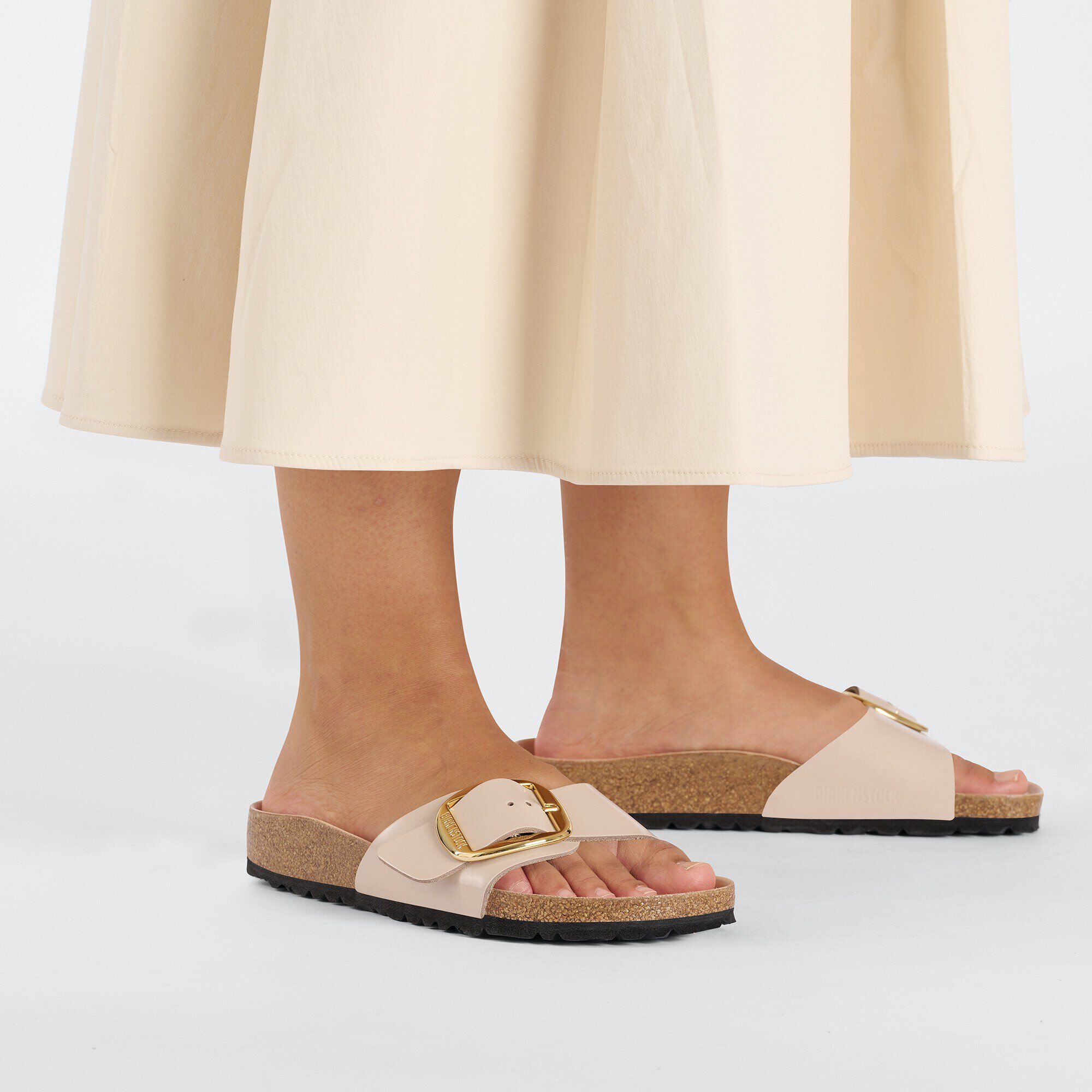 Madrid Big Buckle Pelle Naturale Lucida