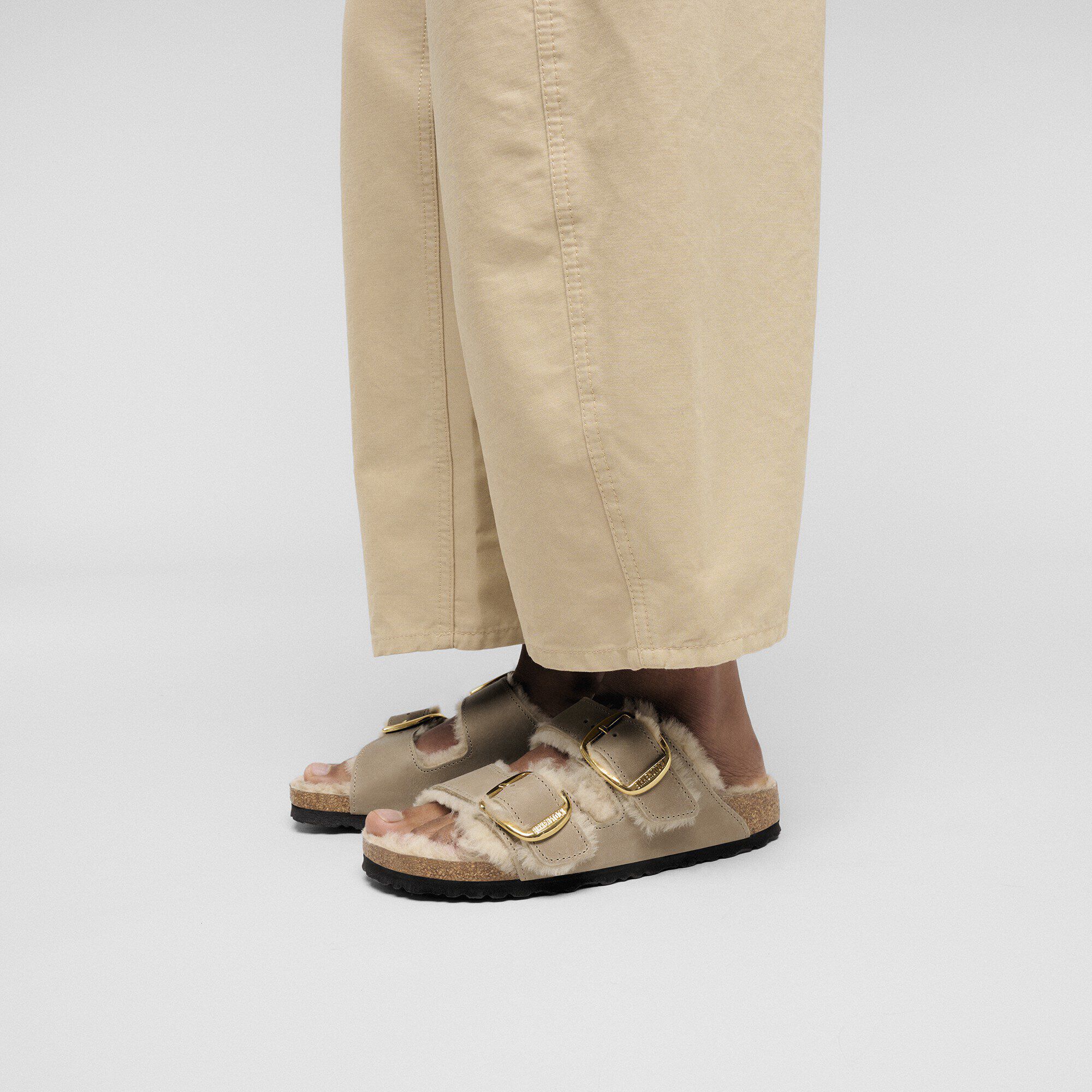 Arizona Big Buckle Shearling Pelle Naturale Oliata
