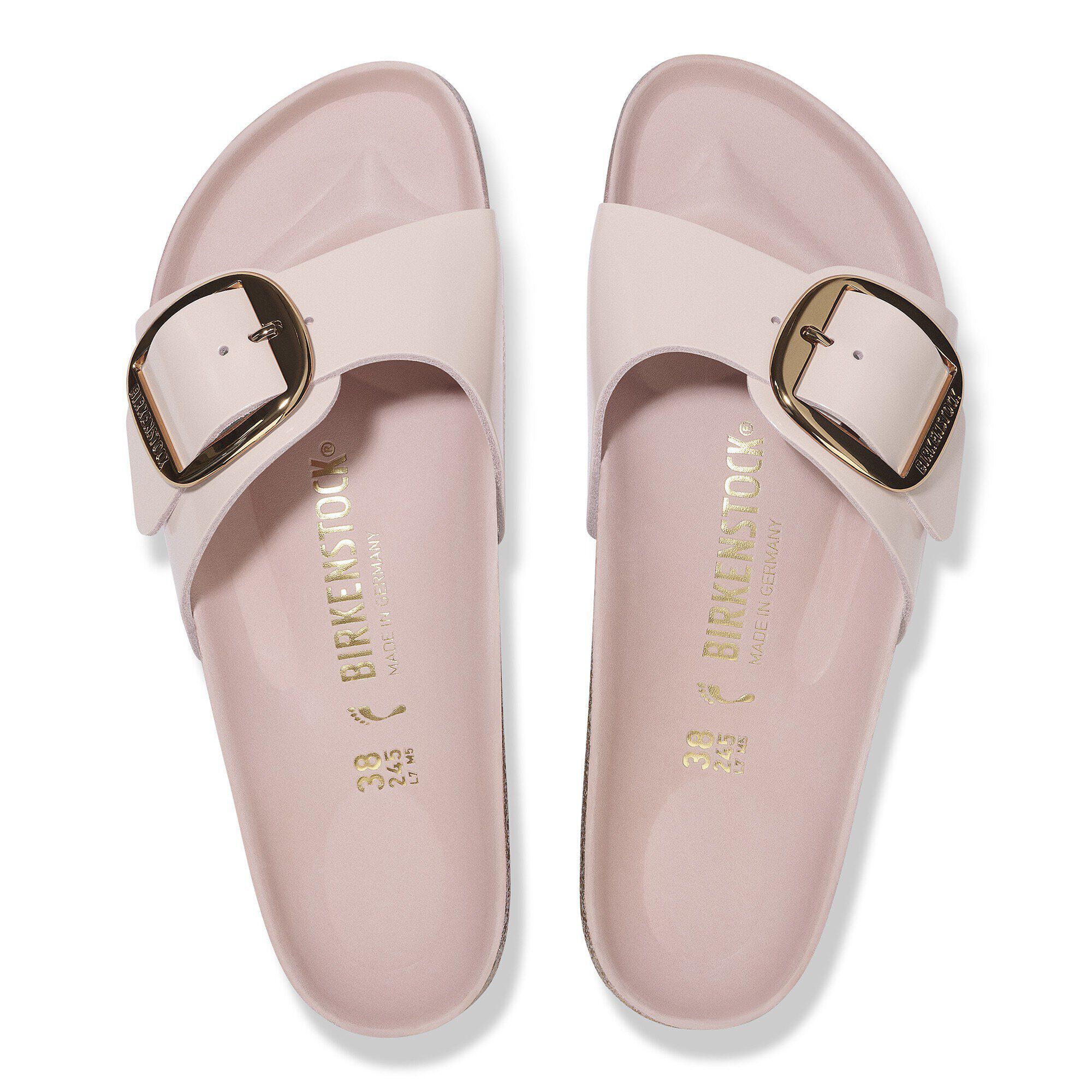 Birkenstock Madrid Cinturino Grande Pelle Naturale Lucida