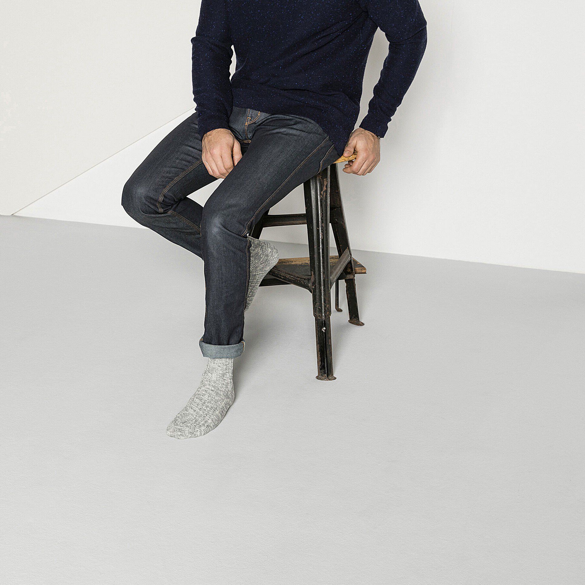 Calze in Cotone Slub Uomo Cotone/Polyamide/Elastan