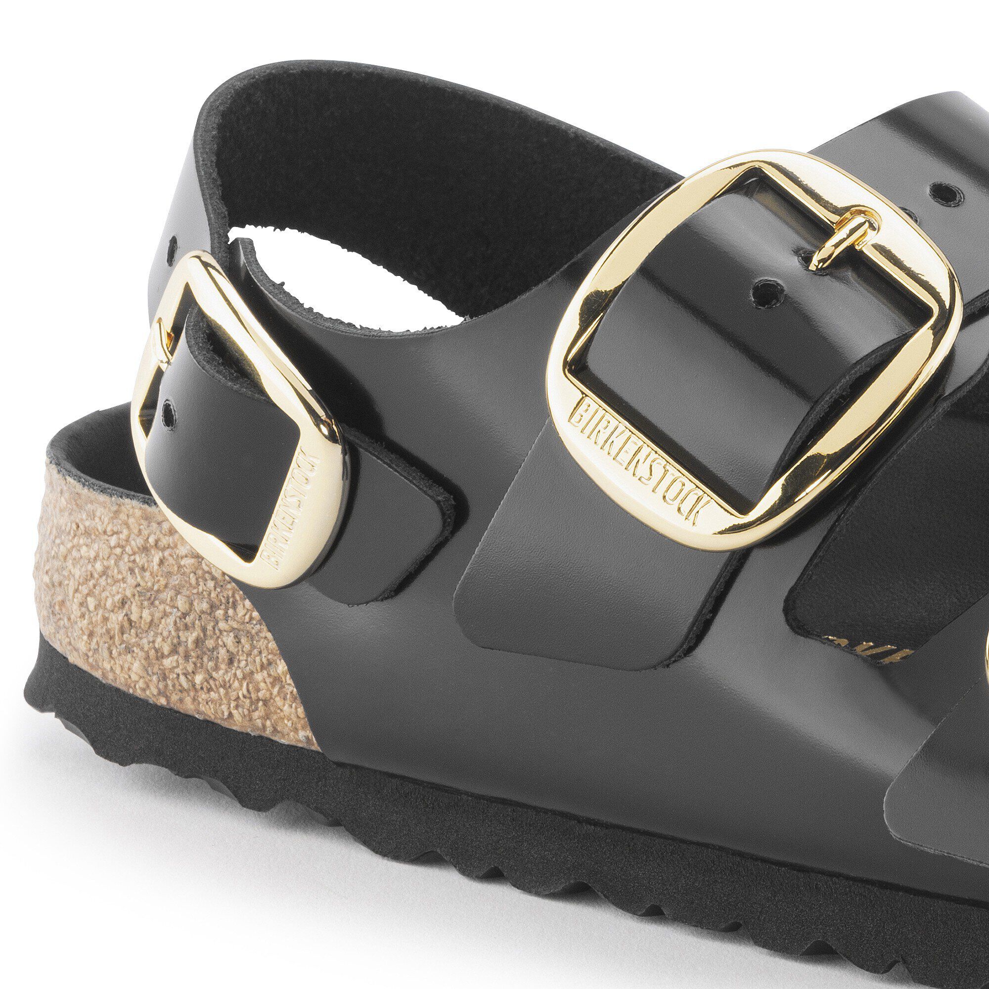 Milano Big Buckle Pelle Naturale Lucida