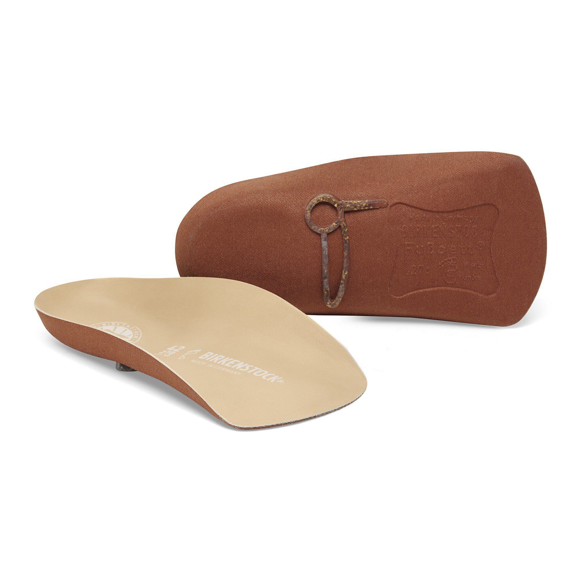 Tacco in pelle con sottopiede blu