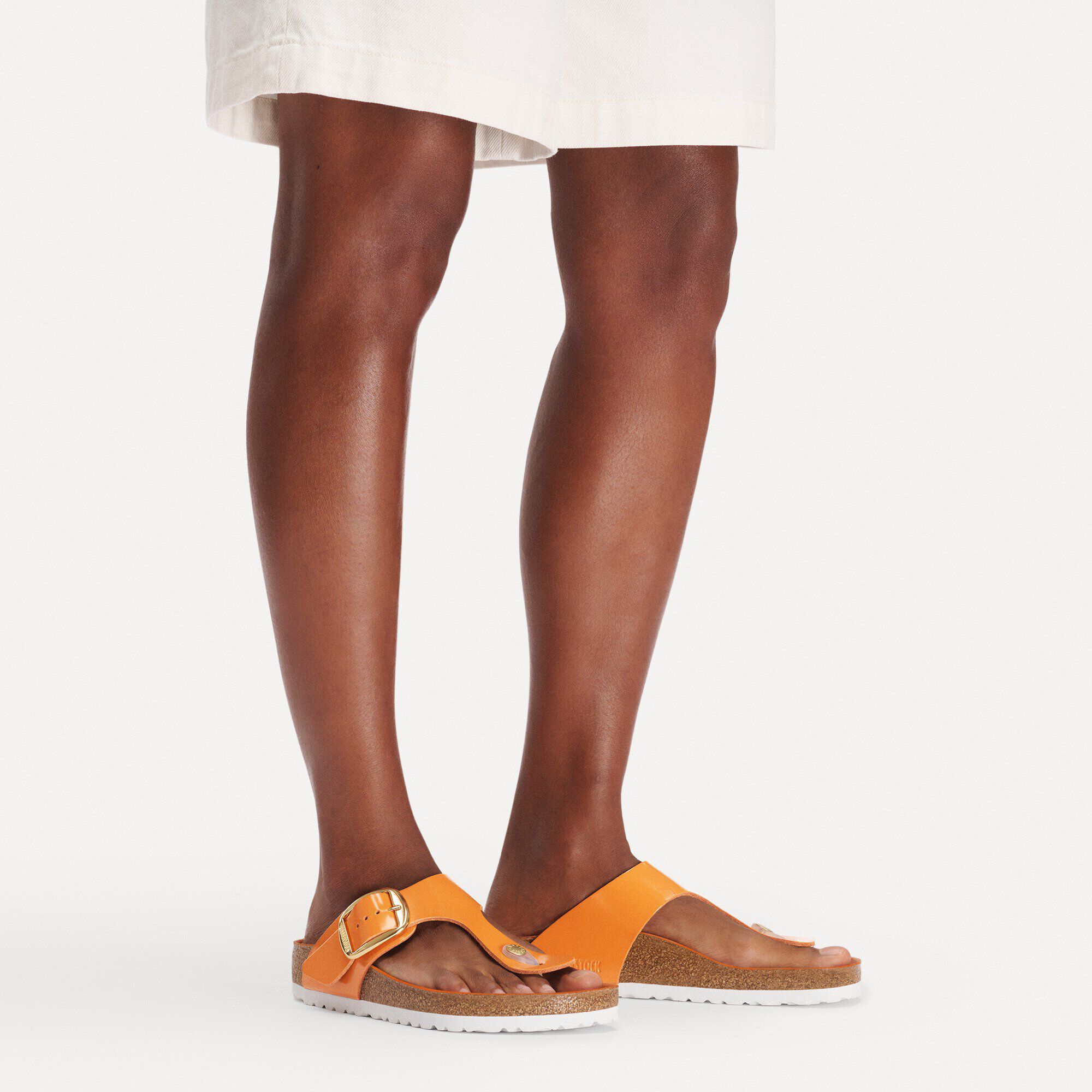 Gizeh Big Buckle Pelle Naturale Lucida